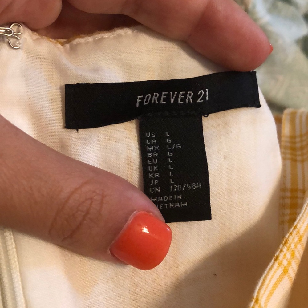 Yellow plaid shift dress - Picture 4 of 4
